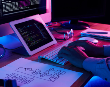 programmer writing code