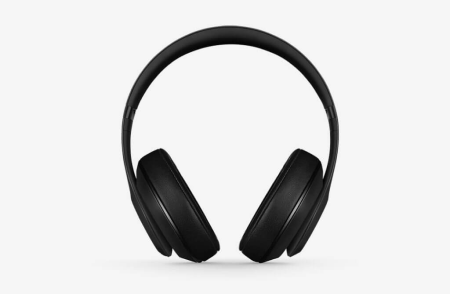 picture with black headphones